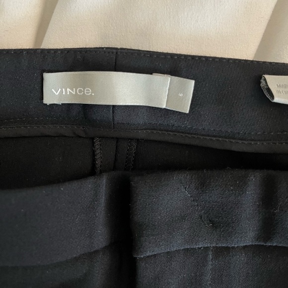 Vince Black Dress Pants Cotton Blend Size 6, Business casual, minimalist chic - Picture 5 of 12